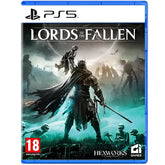 Game box for 'Lords of the Fallen' on PS5 with a warrior and creature illustration.